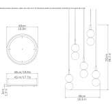 Mosiężna lampa wisząca LED Ferrier