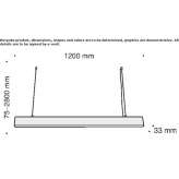 Aluminum LED hanging lamp Penzberg