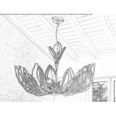 Pendant lamp with crystals Ormes