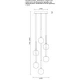 Lampa wisząca z dmuchanego szkła Harbury