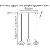 Aluminiowa lampa wisząca LED Soudan