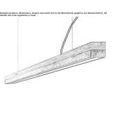 Dimmable LED hanging lamp (length 182 cm) Ahtopol