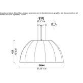 Lampa wisząca LED z wełny Murygino