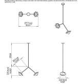 Metal LED hanging lamp Alvdal