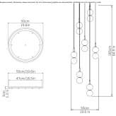 Mosiężna lampa wisząca LED Ferrier