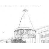 Lead crystal pendant lamp Fockbek