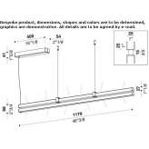 Aluminum LED hanging lamp Kuusalu