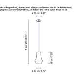Aluminum LED hanging lamp Soudan