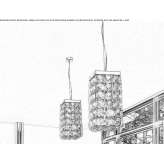 Lead crystal pendant lamp Quehue