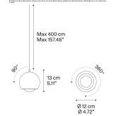 Metalowa lampa wisząca LED Shelby