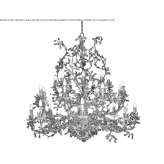 Wrought iron chandelier Treeton