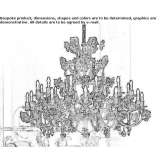 Chandelier with crystals Piera
