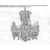 Chandelier with crystals Gvarv