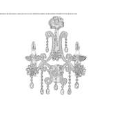 Chandelier with crystals Renaze