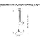 Regulowana lampa wisząca LED ze szkła Murano Tiffin