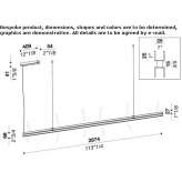 Aluminum LED hanging lamp Kuusalu