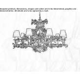 Wrought iron chandelier Mansura