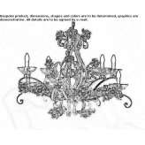 Wrought iron chandelier Egtved