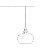 Dimmable metal pendant lamp Chexbres