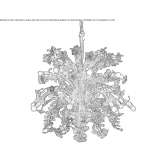 Wrought iron chandelier Canach