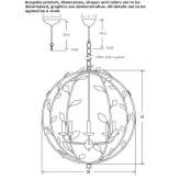 Metalowa lampa wisząca Kermen