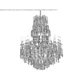 Wrought iron chandelier with crystals Wila