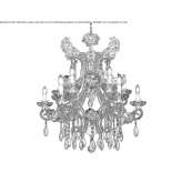 Chandelier with crystals Marxheim