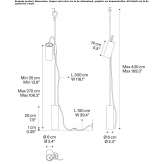 Swivel LED hanging lamp with electrical sockets Heelsum