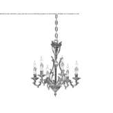 Brass LED chandelier Vauxhall