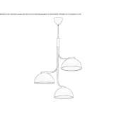 Dimmable metal pendant lamp Nicolet