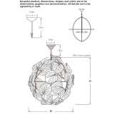 Metalowa lampa wisząca Brasy