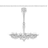 Handmade Murano glass chandelier Hjorring