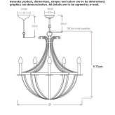 Żyrandol metalowy Secanj