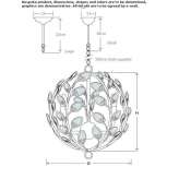 Metal chandelier Geris