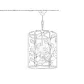 Metal hanging lamp Kermen