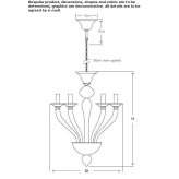 Żyrandol ze szkła Murano Kulpin