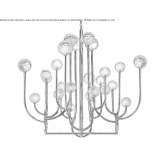 Crystal LED hanging lamp Numaran