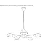 Dimmable metal pendant lamp Lutana