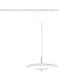 Dimmable LED hanging lamp in satin brass Teofipol