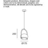 Polycarbonate hanging lamp Mlynary