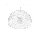 Copper hanging lamp Oncino