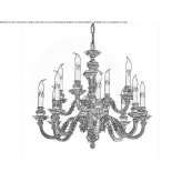 Brass LED chandelier Maropati