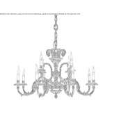 Brass LED chandelier Pleasov