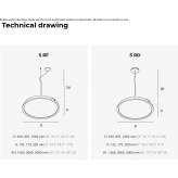 LED hanging lamp made of powder-coated aluminum Bancu
