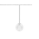 Glass LED pendant lamp with dimmer Bradwell