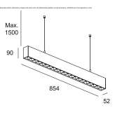 Aluminum LED hanging lamp Hucknall