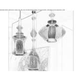 Metal hanging lamp in a modern style Coomonte