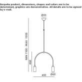 Metal hanging lamp Eichigt
