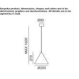 Iron pendant lamp Crodo
