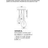 Lampa wisząca z dmuchanego szkła Limache